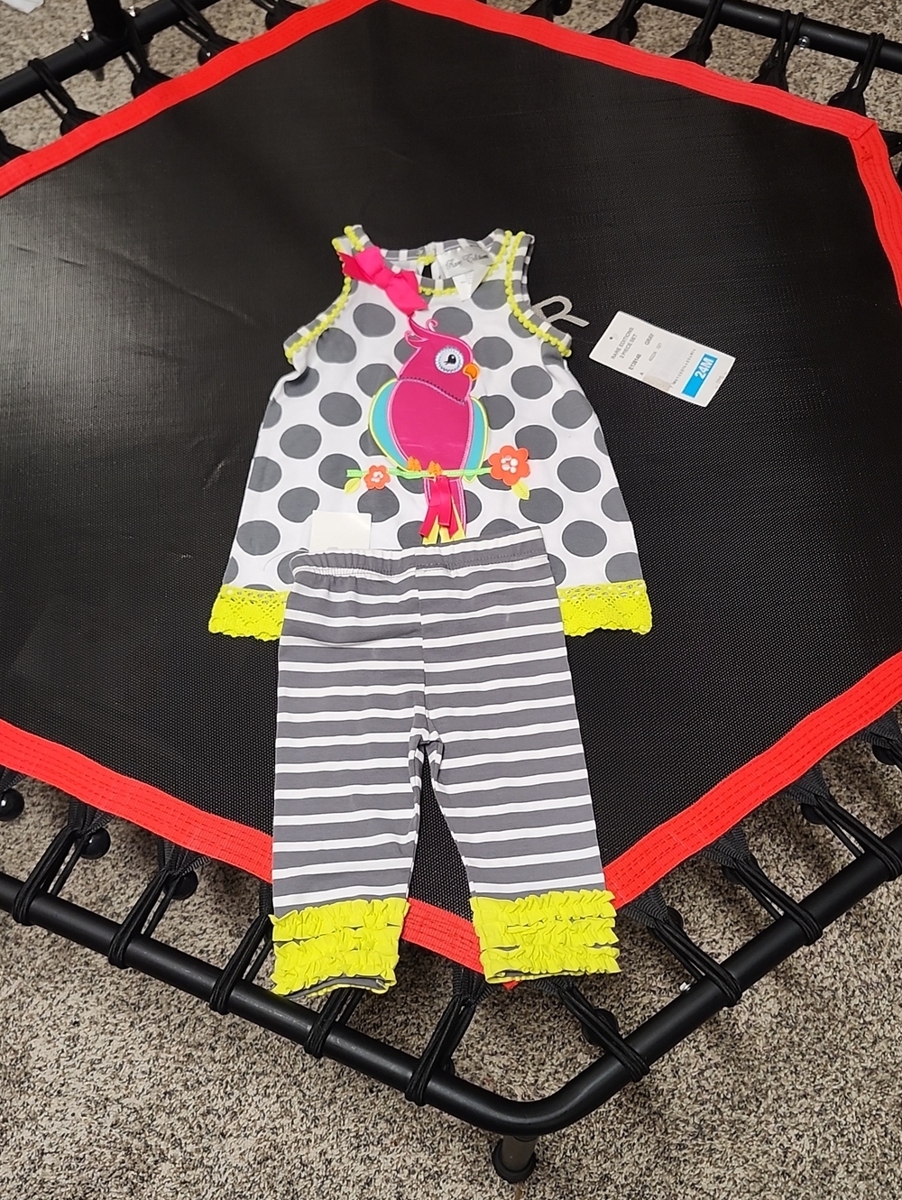 Rare Editions Girls 2 Piece Pants Set Size 24 M. Nwt.#6